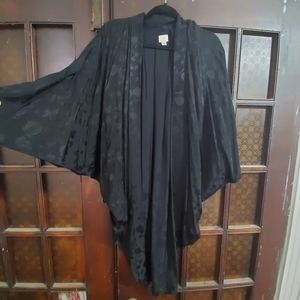 Embossed black shawl
